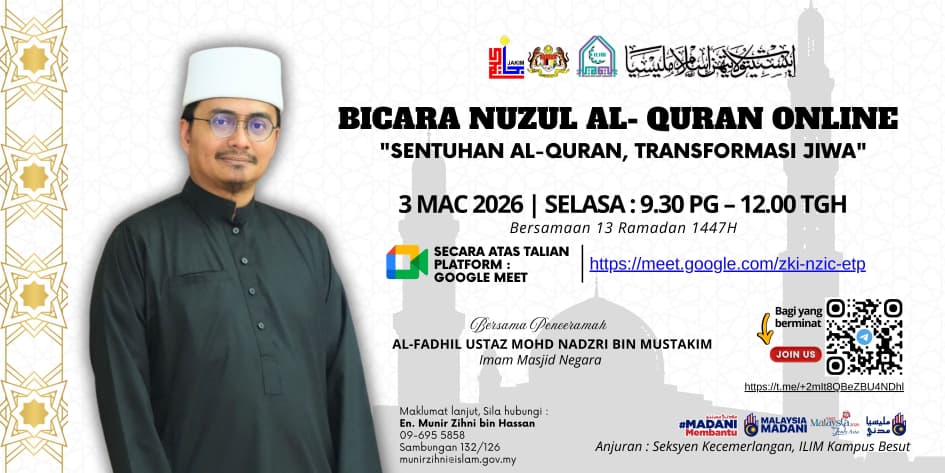 Banner Kursus Bicara Nuzul Al-quran Secara Atas Talian (online)